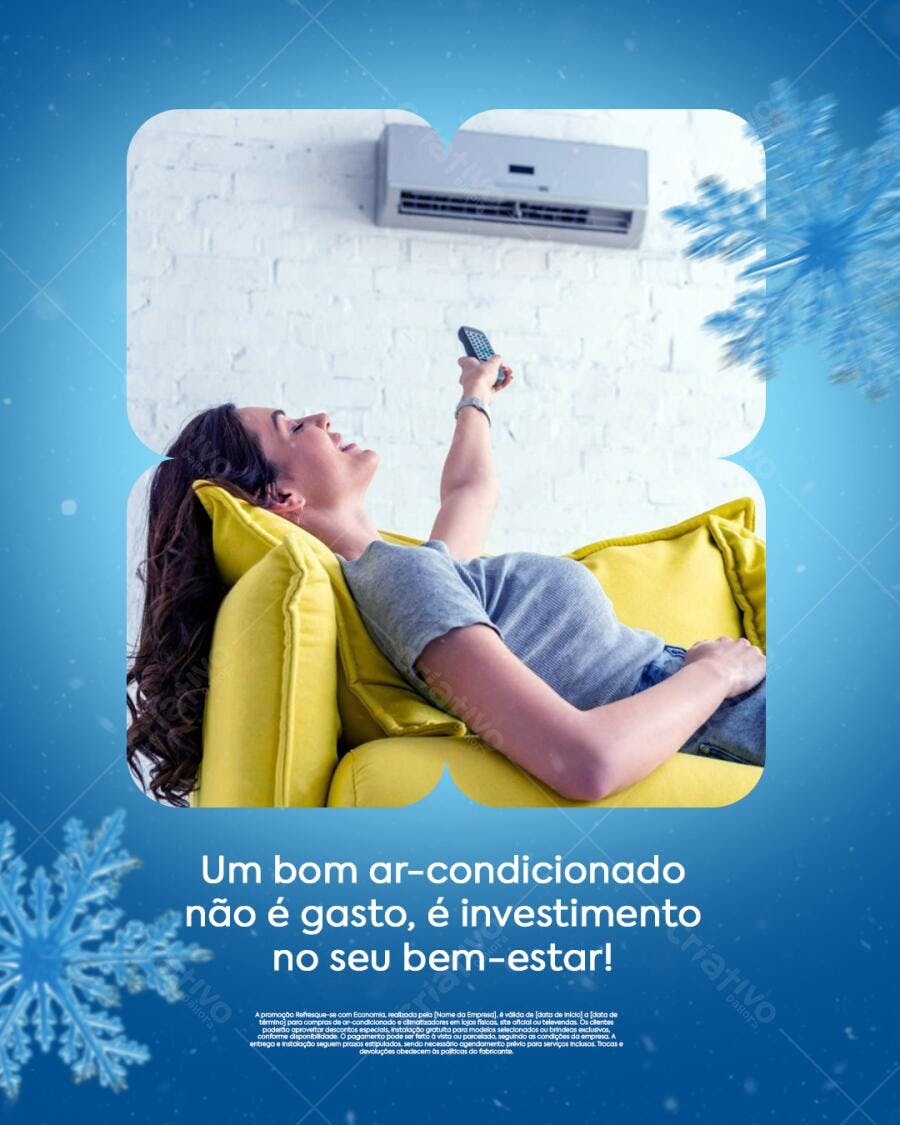 Flyer Publicitário Ar Condicionado PSD Editável