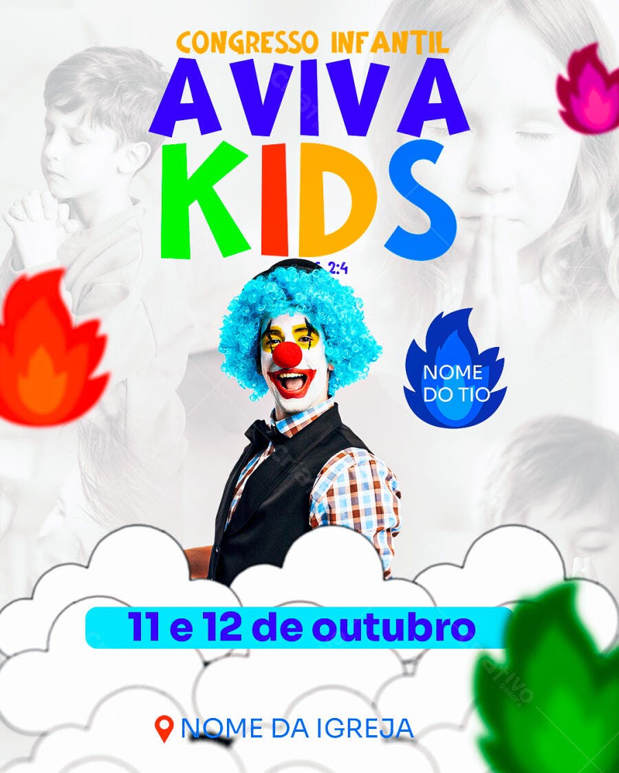 Flyer Congresso Infantil 11 e 12 de Outubro PSD Editável