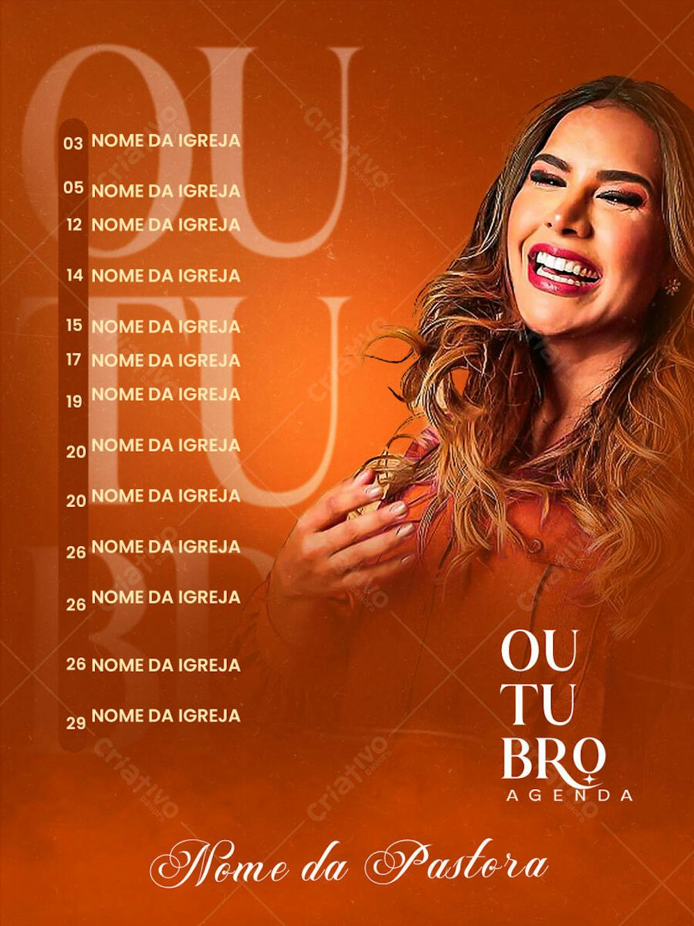 FLYER GOSPEL AGENDA MENSAL