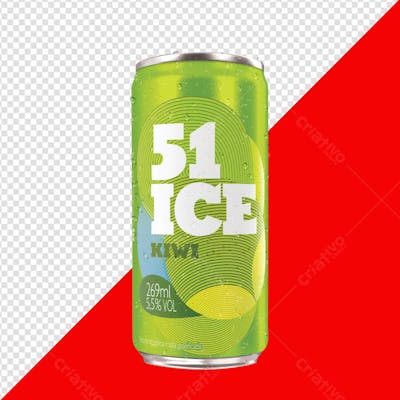 51 ICE KIWI LATA PNG TRANSPARENTE SEM FUNDO
