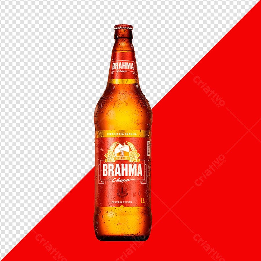 Mockup Garrafa Cerveja Brahma PSD Editável