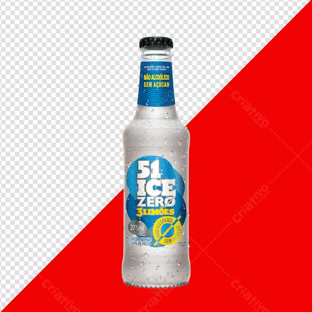 51 ICE 3 LIMÕES GARRAFA PNG TRANSPARENTE SEM FUNDO