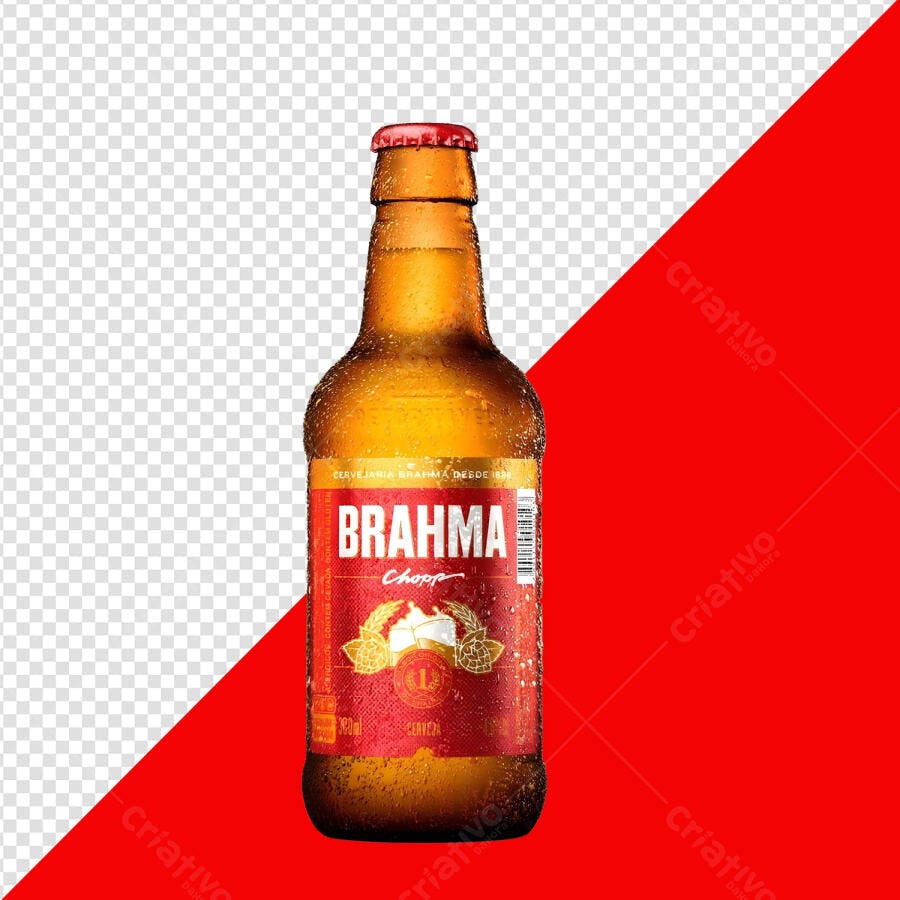 Mockup Garrafa Cerveja Brahma PSD Editável