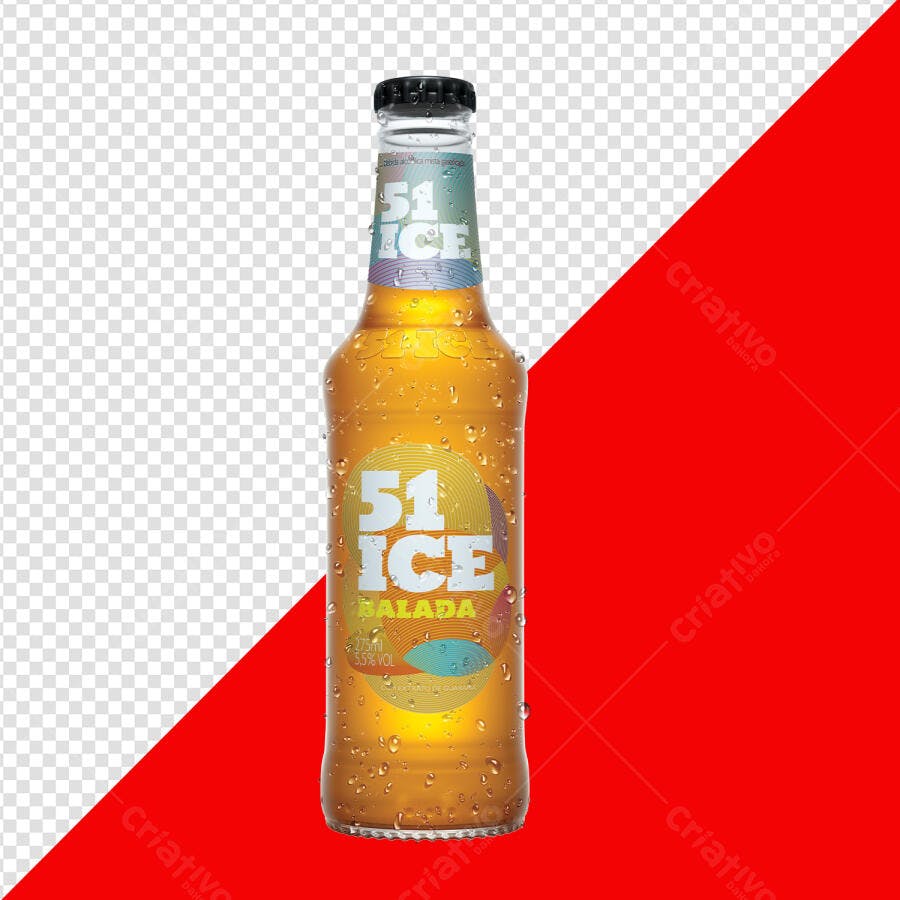 Mockup Garrafa Cerveja Verão PSD Editável