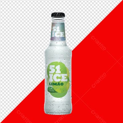 51 ICE LIMÃO GARRAFA PNG TRANSPARENTE SEM FUNDO