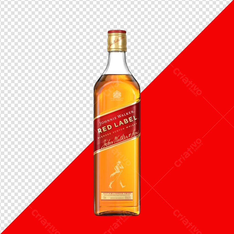 Mockup Garrafa de Whisky PSD Editável