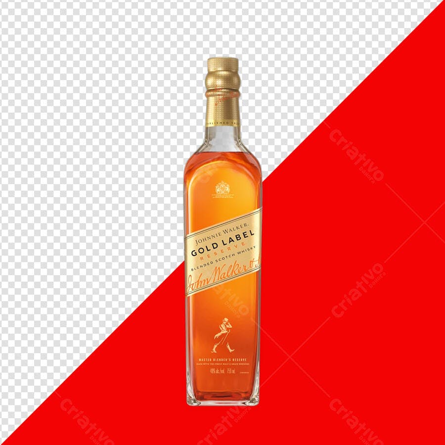 Mockup Garrafa Whisky PSD Editável