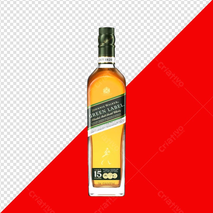 Mockup Garrafa Whisky PSD Editável