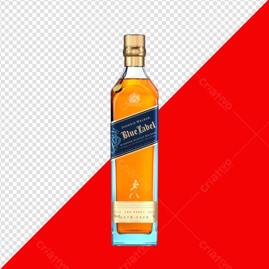 Mockup Garrafa de Whisky PSD Editável