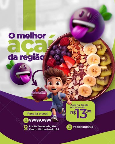 sorveteria e açai para o calor loja de açaiteria