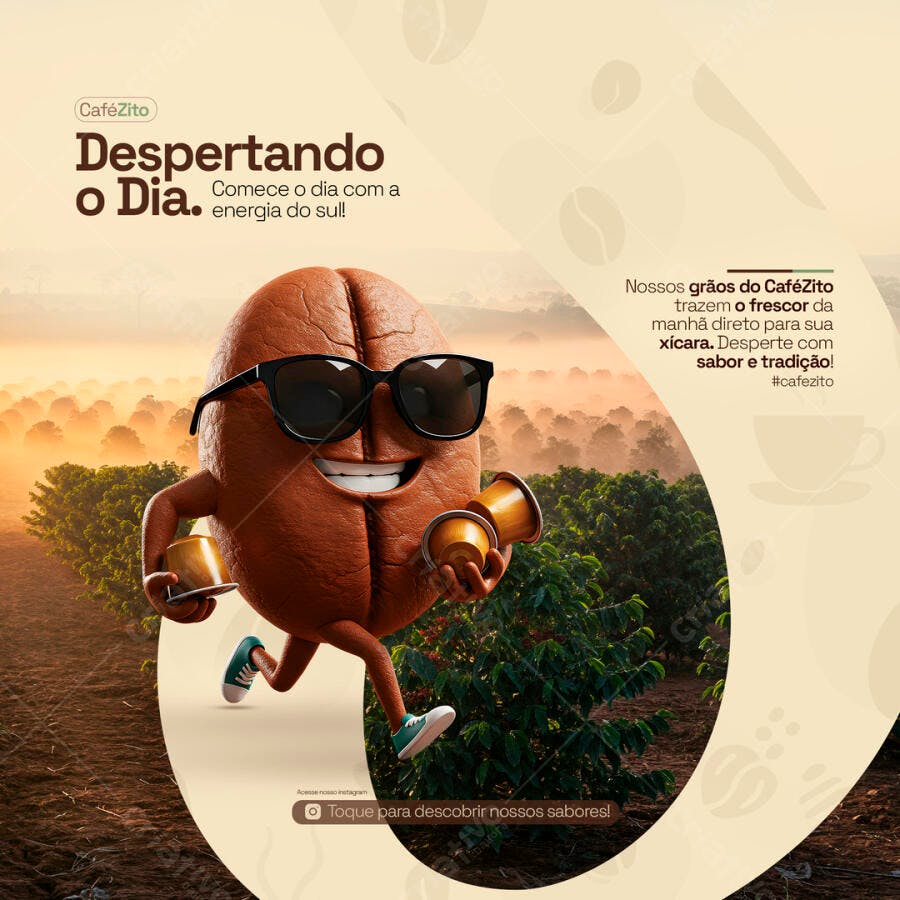 PSD Publicidade Café Manhã PSD Editável
