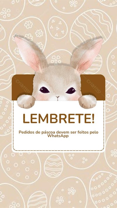 Story de lembrete de Páscoa 