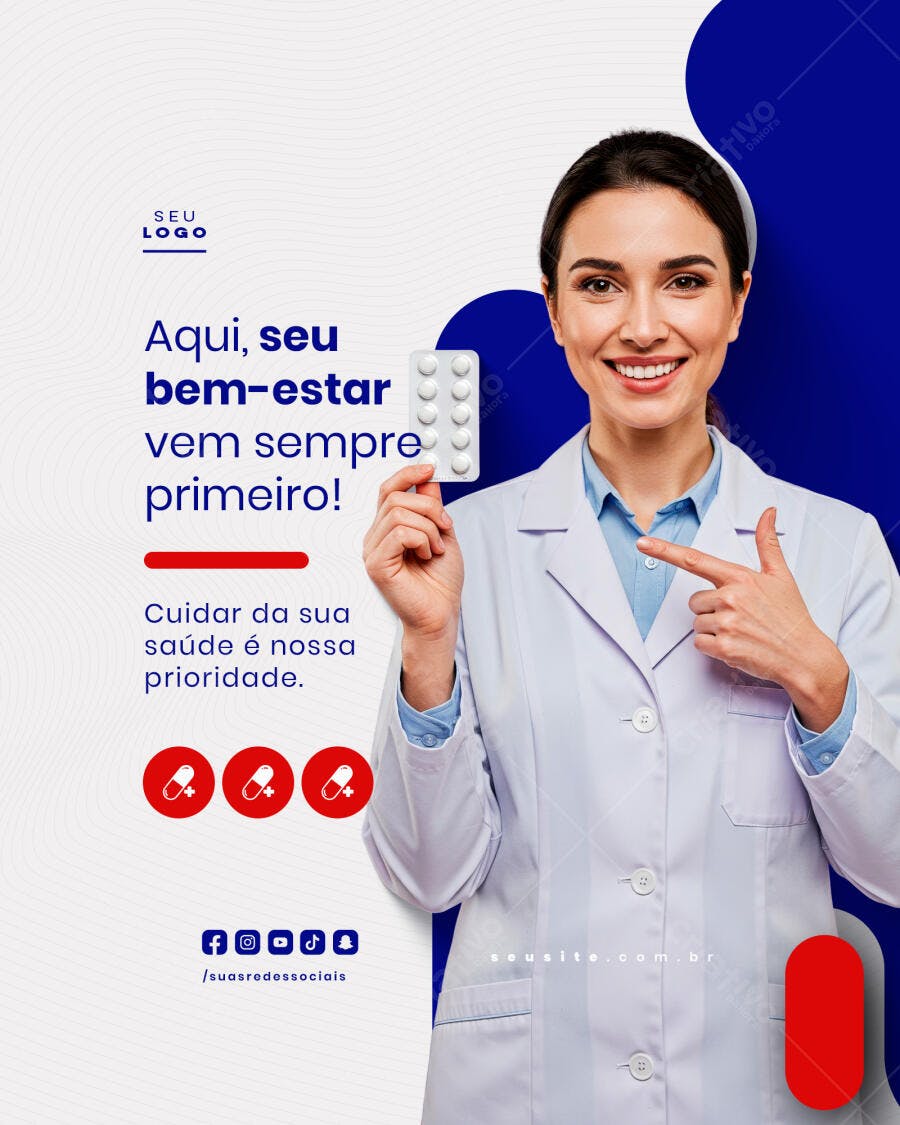 Post para Farmácia PSD Editável