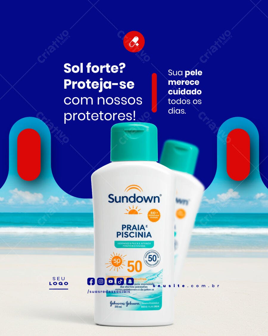 Propaganda Protetor Solar PSD Editável