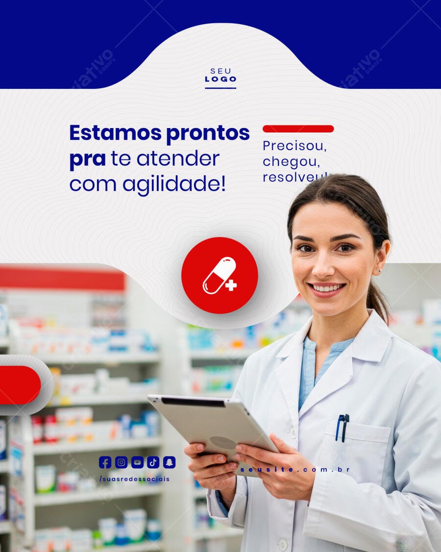 Post para Farmácia PSD Editável