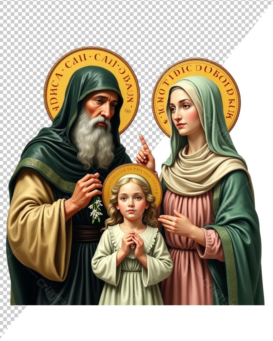 Imagem Sagrada Família PSD Editável