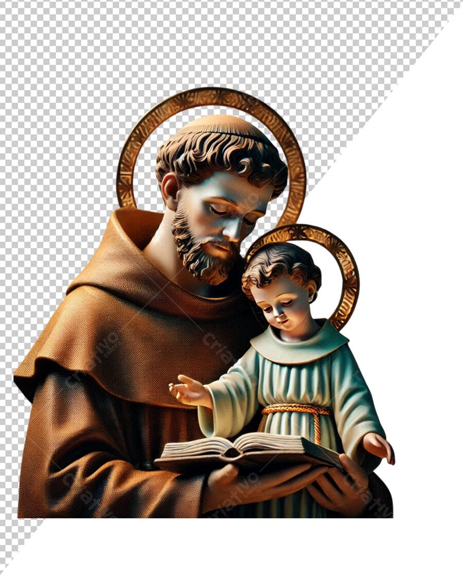 Imagem de Santo Antônio e o Menino Jesus PSD Editável