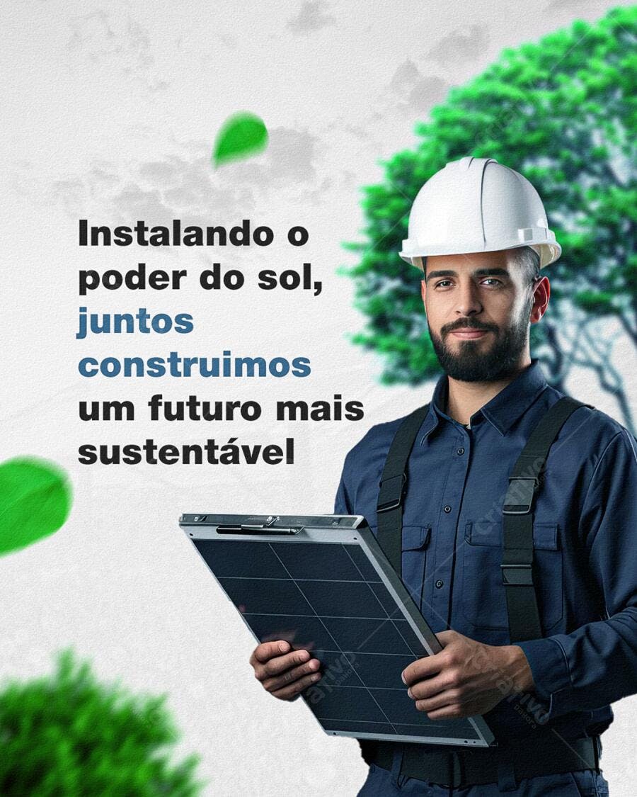Flyer Energia Solar PSD Editável