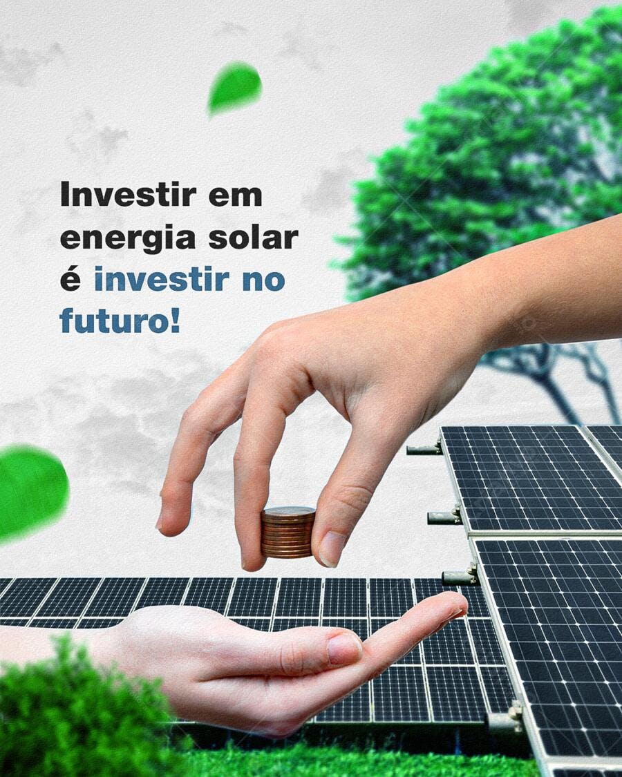 Flyer Energia Solar PSD Editável