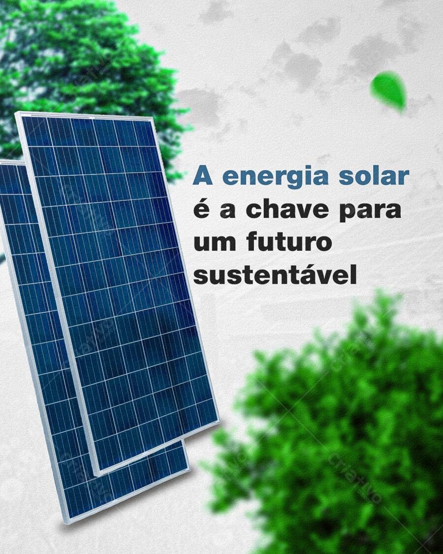 Flyer Energia Solar Sustentável PSD Editável