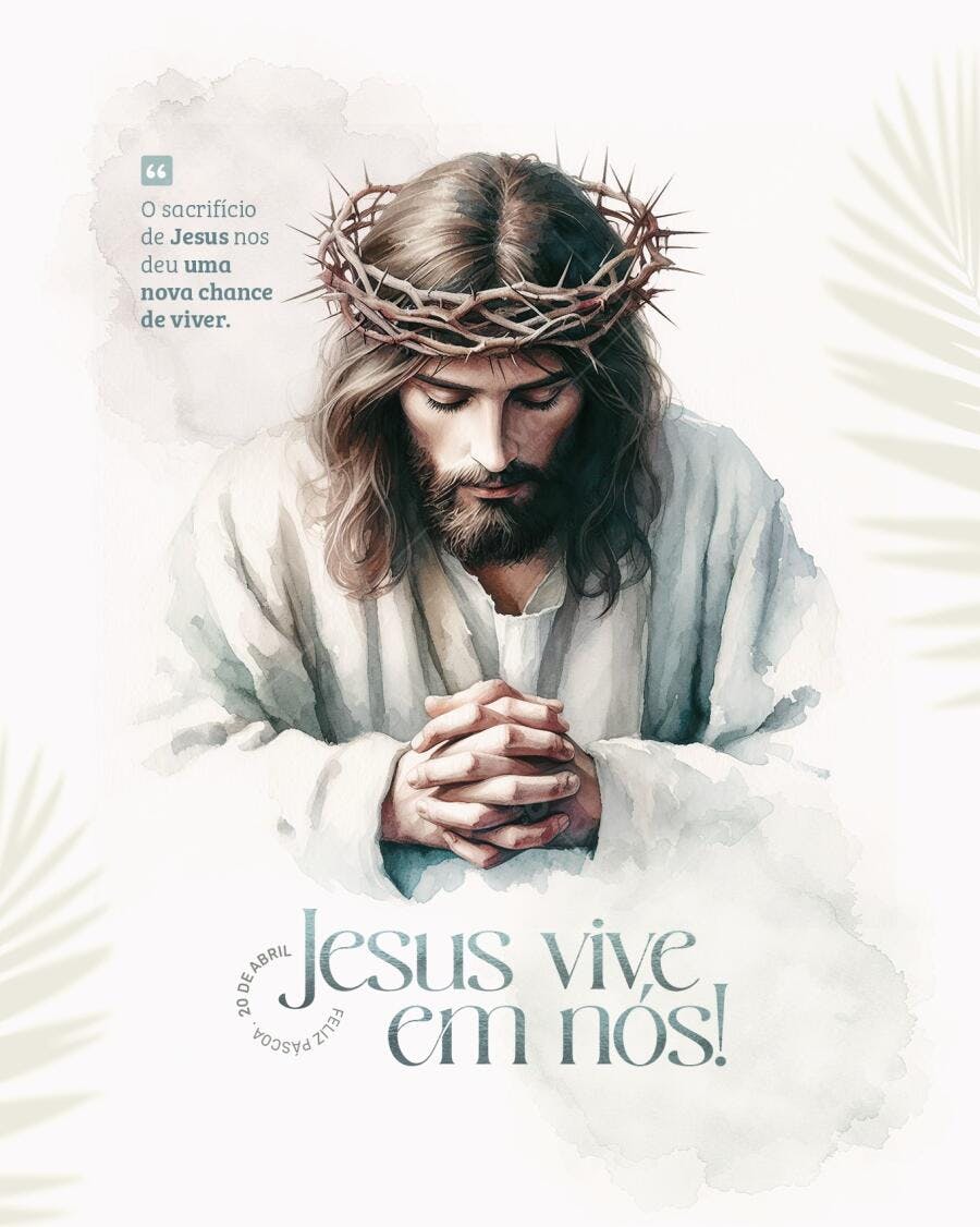 Flyer Páscoa Jesus PSD Editável