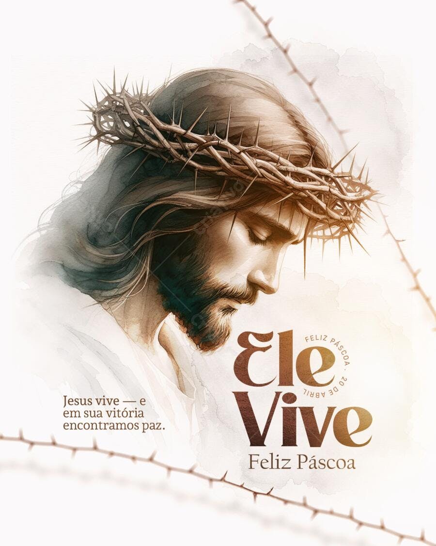Flyer Páscoa Jesus PSD Editável