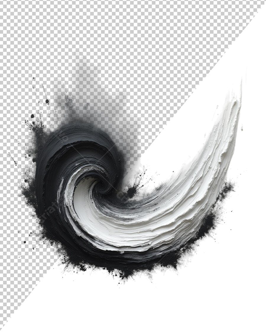 Arte Abstrata em Preto e Branco PSD Editável