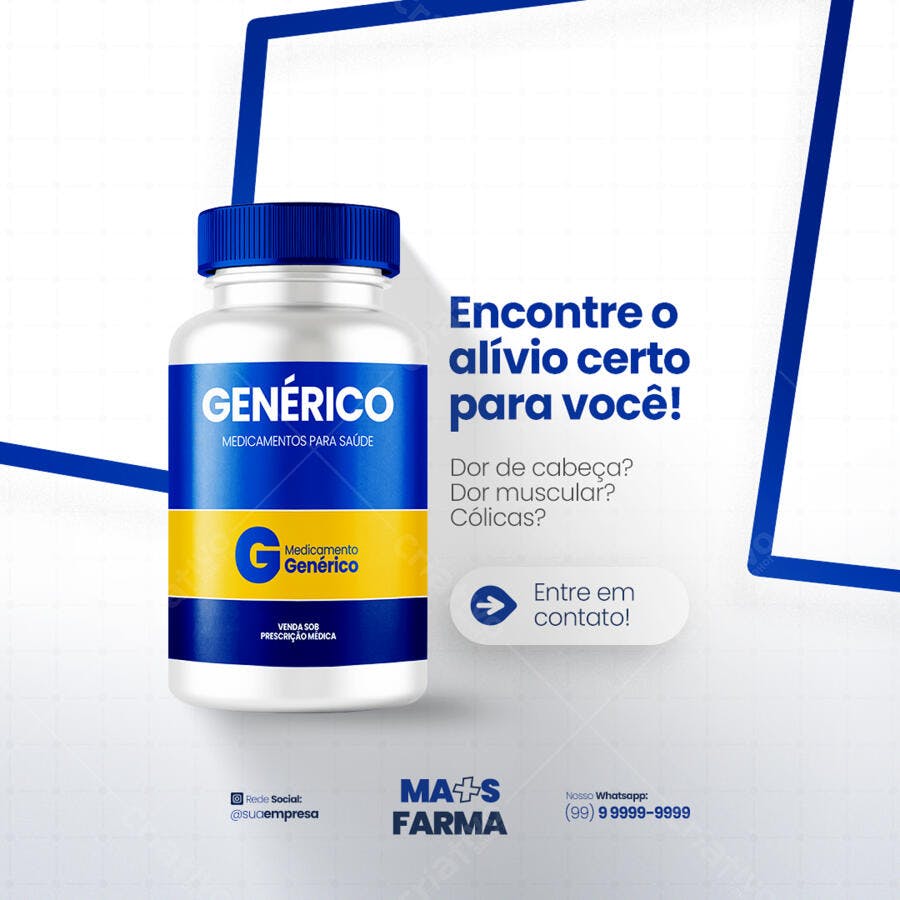 Post para Farmácia PSD Editável