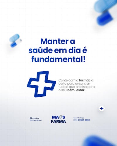 Farmácia Remédios Cápsula Formulas Medicamnetos Promoção Social Media PSD Editável (12)