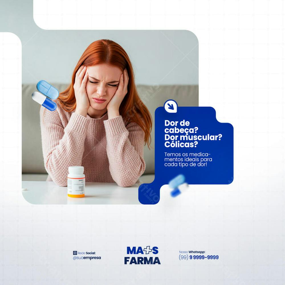Farmácia Remédios Cápsula Formulas Medicamnetos Promoção Social Media PSD Editável (8)