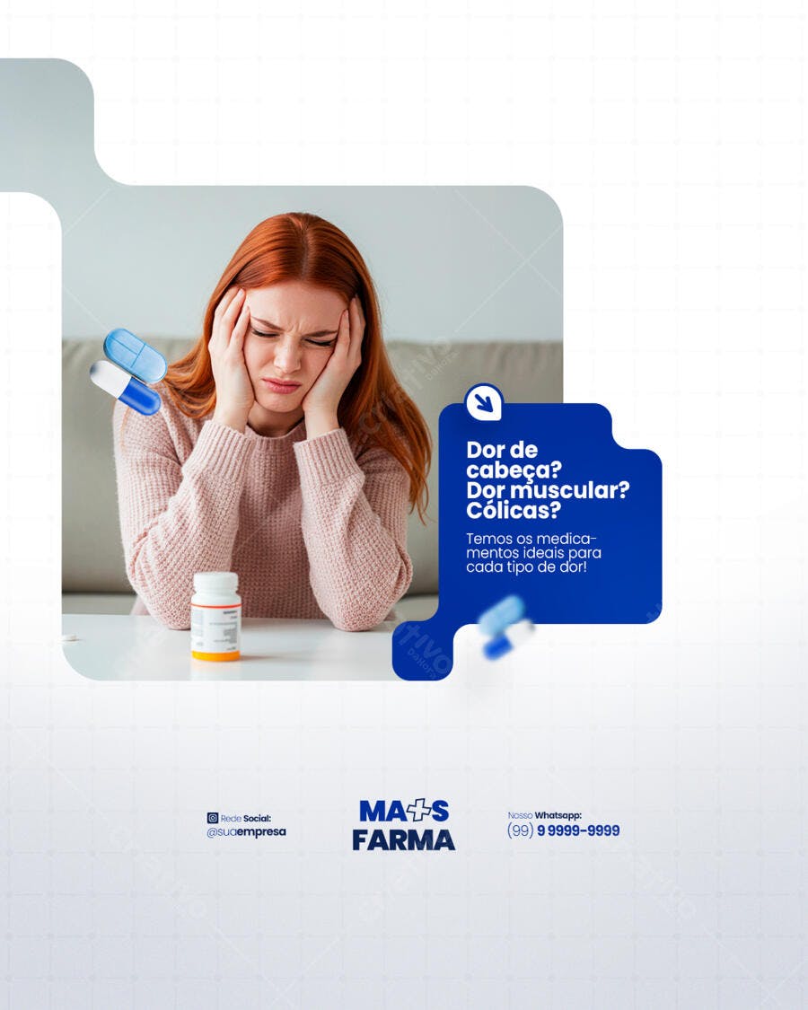 Post para Farmácia PSD Editável