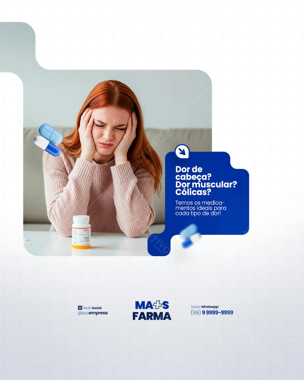 Farmácia Remédios Cápsula Formulas Medicamnetos Promoção Social Media PSD Editável (18)