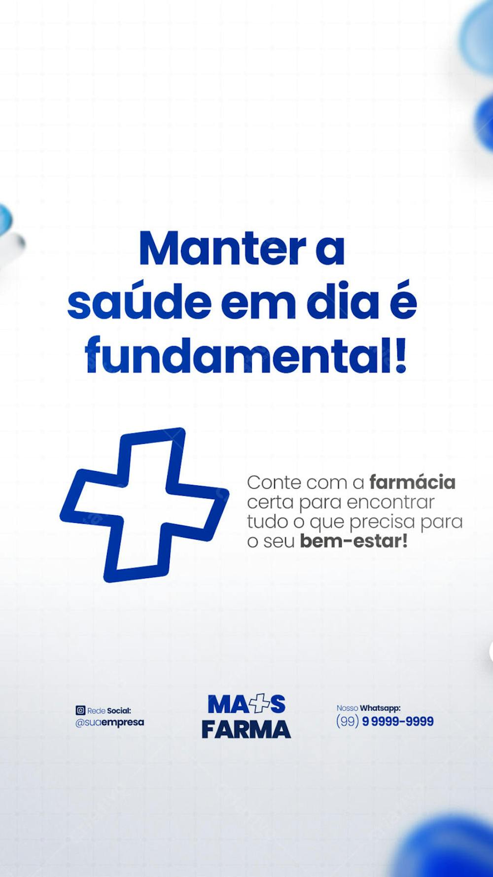 Farmácia Remédios Cápsula Formulas Medicamnetos Promoção Social Media PSD Editável (22)