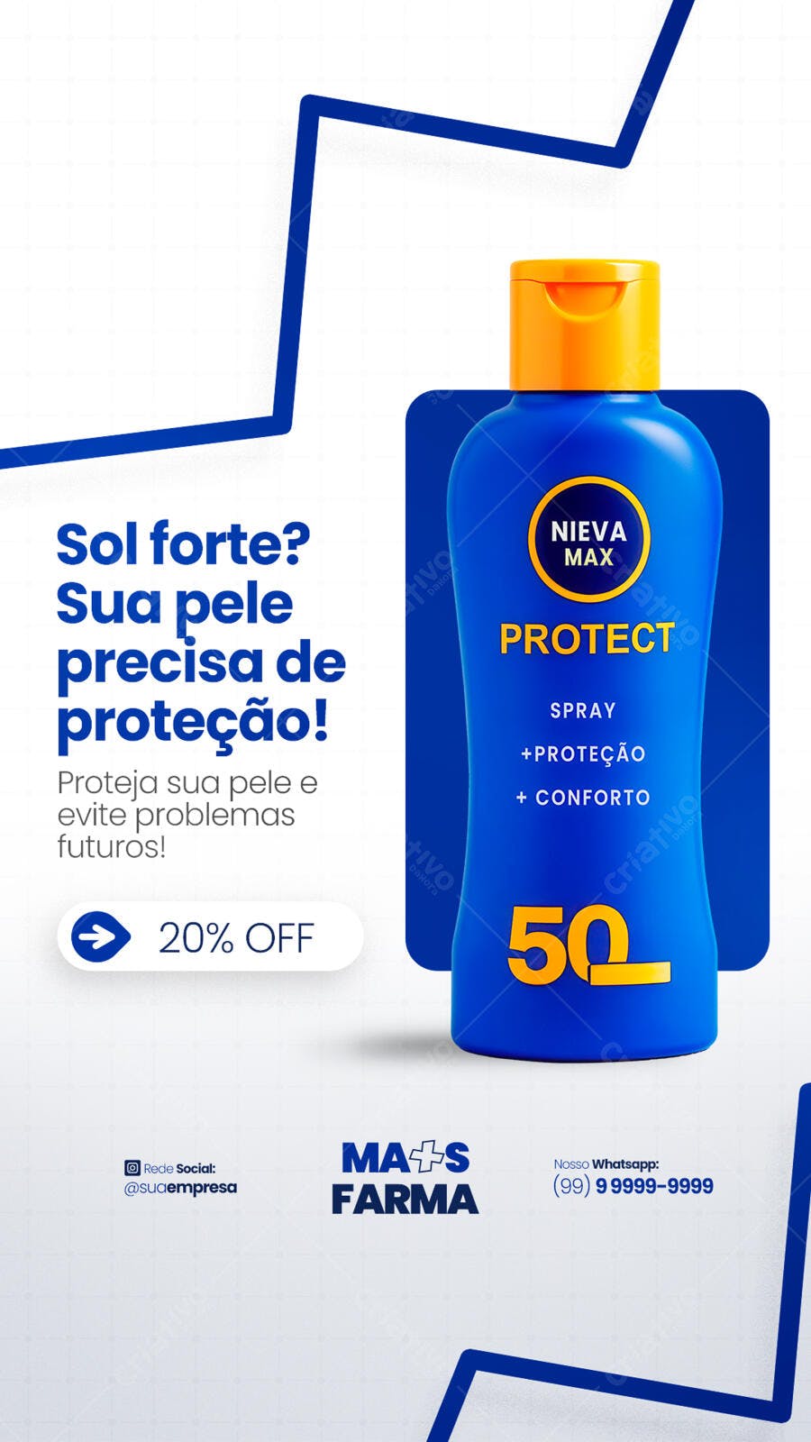 Propaganda Protetor Solar PSD Editável