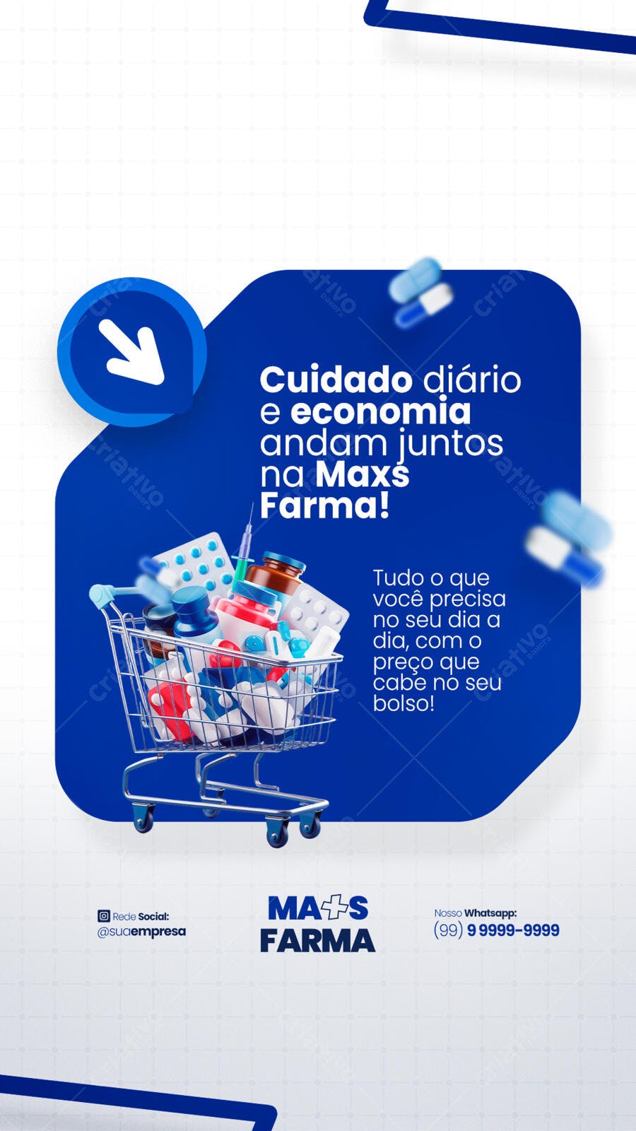 Post Farmacêutico Dia da Saúde PSD Editável