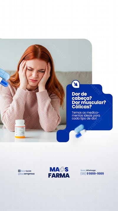Farmácia Remédios Cápsula Formulas Medicamnetos Promoção Social Media PSD Editável (28)