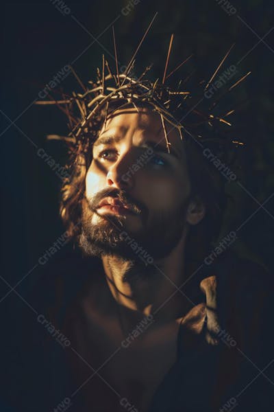 IMAGEM RELIGIOSA JESUS CRISTO COM COROA DE ESPINHOS PARA SEMANA SANTA SEXTA FEIRA SANTA PÁSCOA (9)