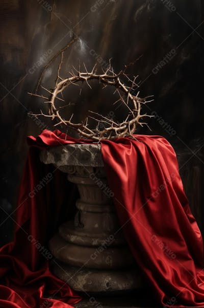 IMAGEM RELIGIOSA COROA DE ESPINHOS JESUS CRUCIFICADO SEMANA SANTA SEXTA FEIRA SANTA PAIXAO DE CRISTO  (4)