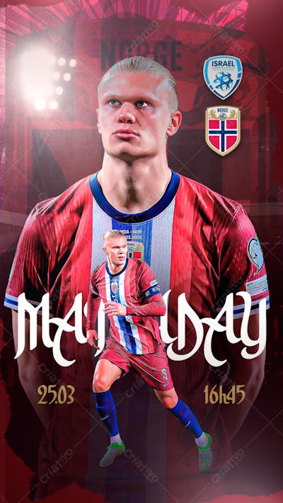 FLYER MATCHDAY HAALAND SELEÇÃO NORUEGA