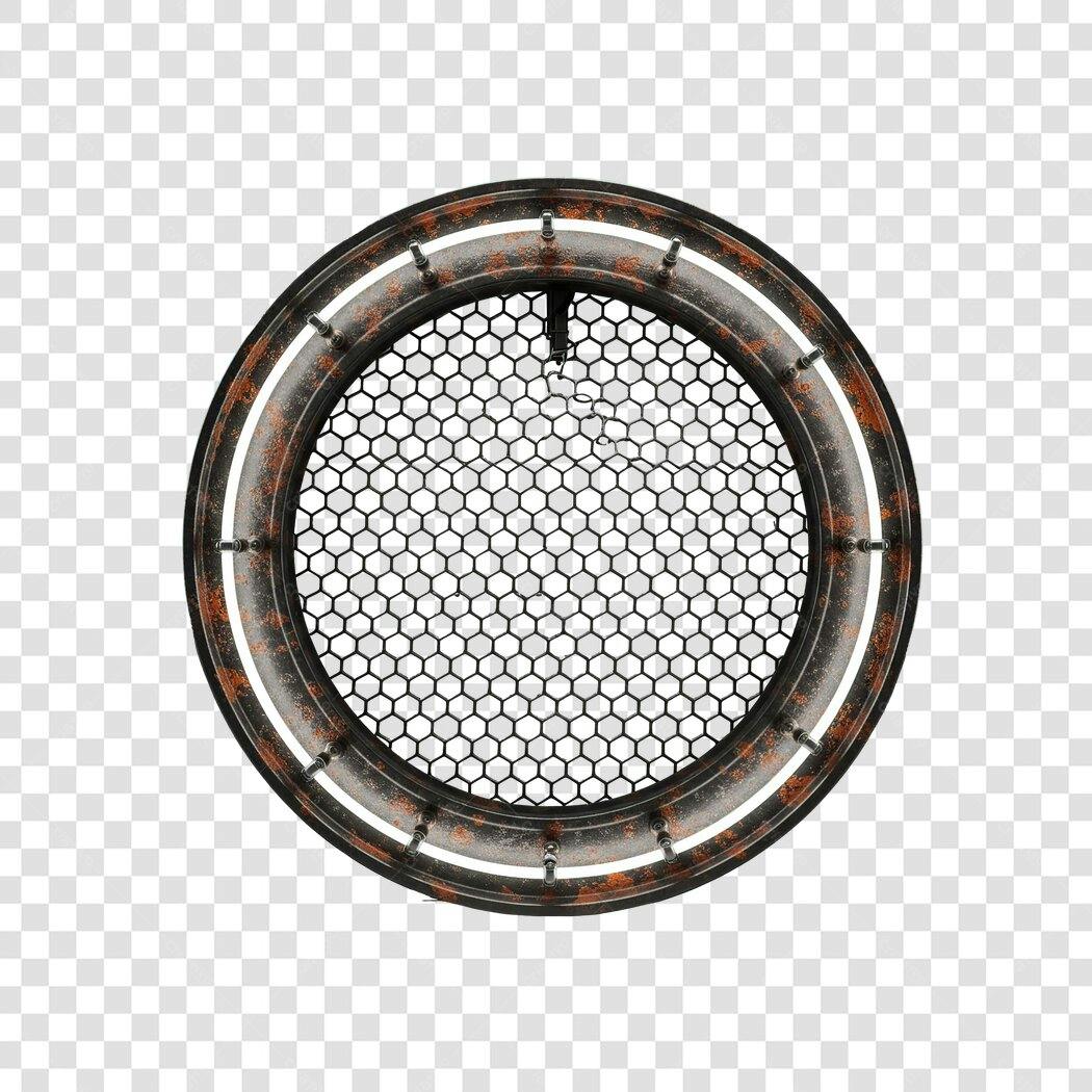 Moldura circular PNG com fundo transparente