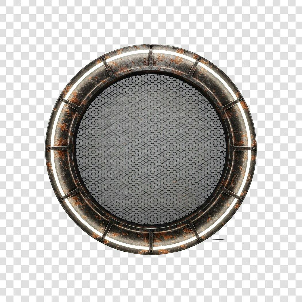 Mockup Porta Metálica Industrial PNG com fundo transparente