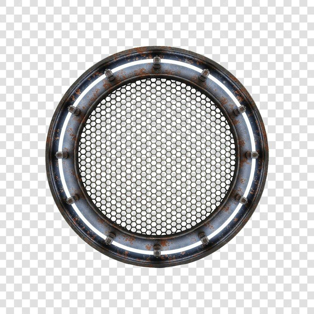 Elemento Circular Metálico PNG com fundo transparente