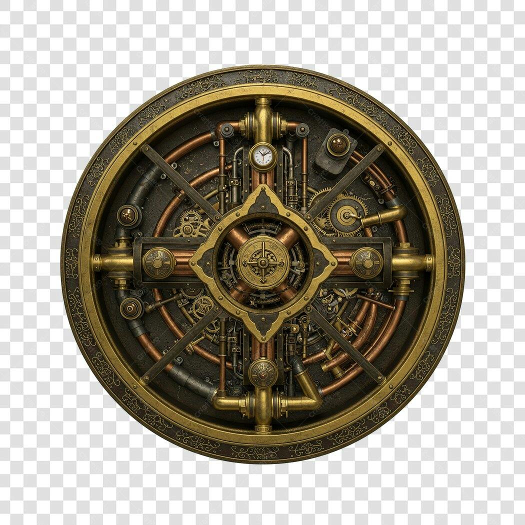 Logo Steampunk PNG com fundo transparente
