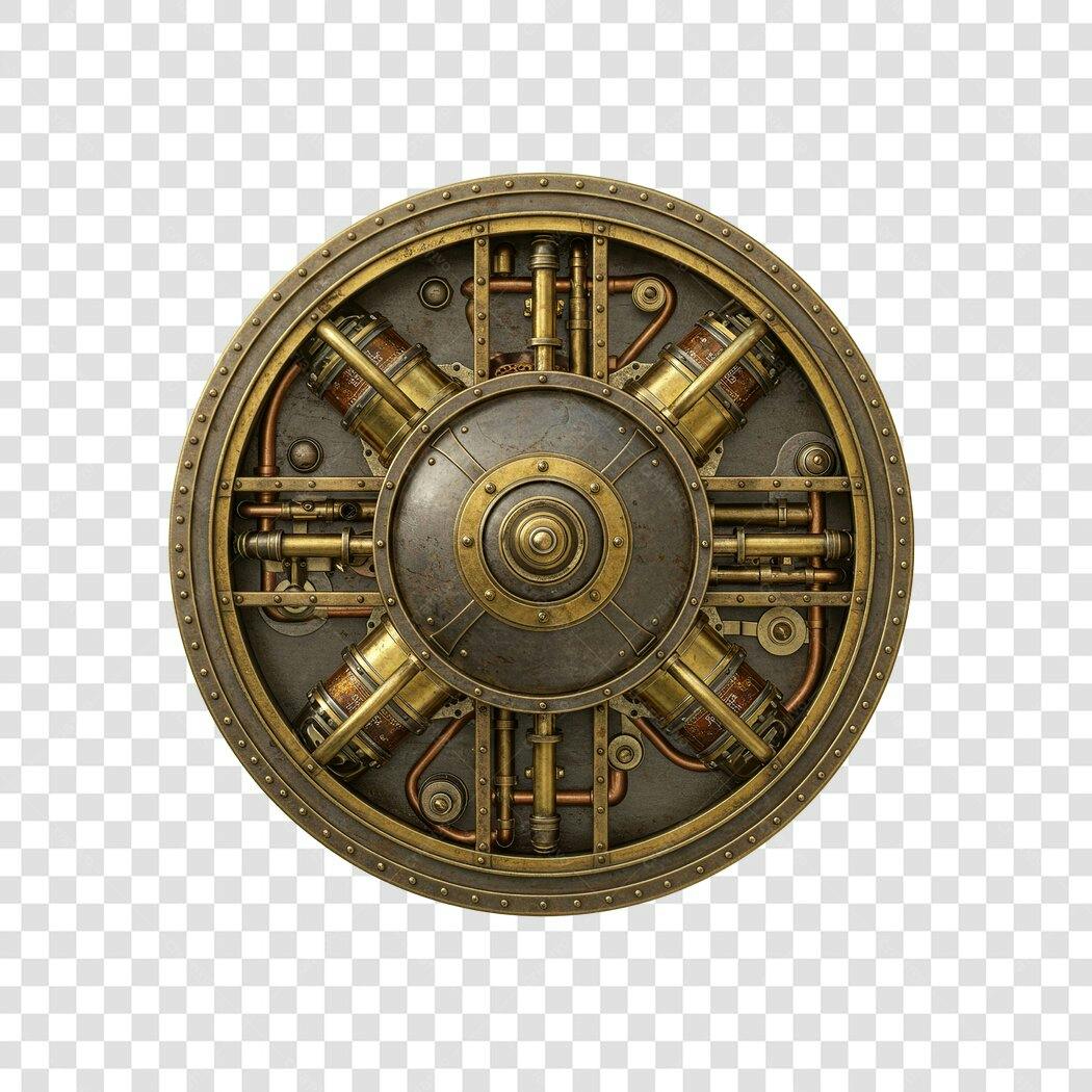 Logo PNG steampunk com fundo transparente