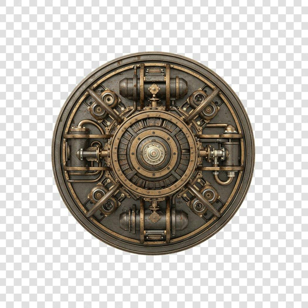 Logo PNG com fundo transparente Mecanismo Steampunk