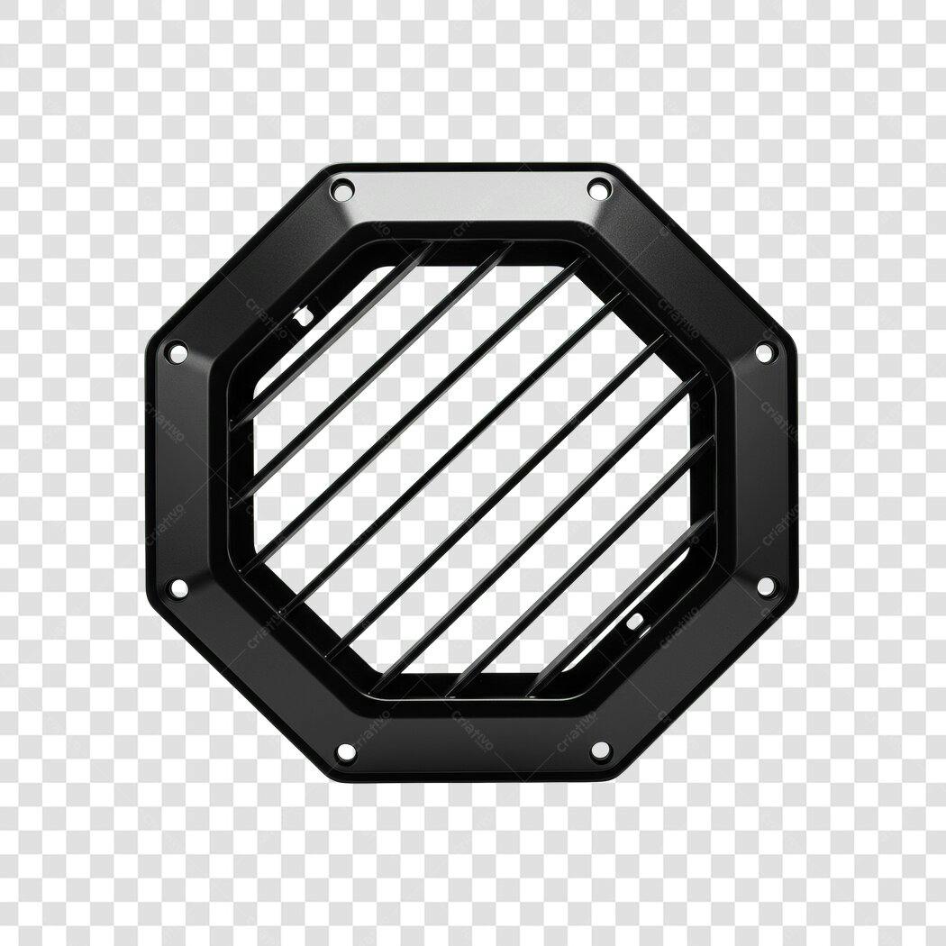 Mockup Grade de Ventilação Preta PNG com fundo transparente