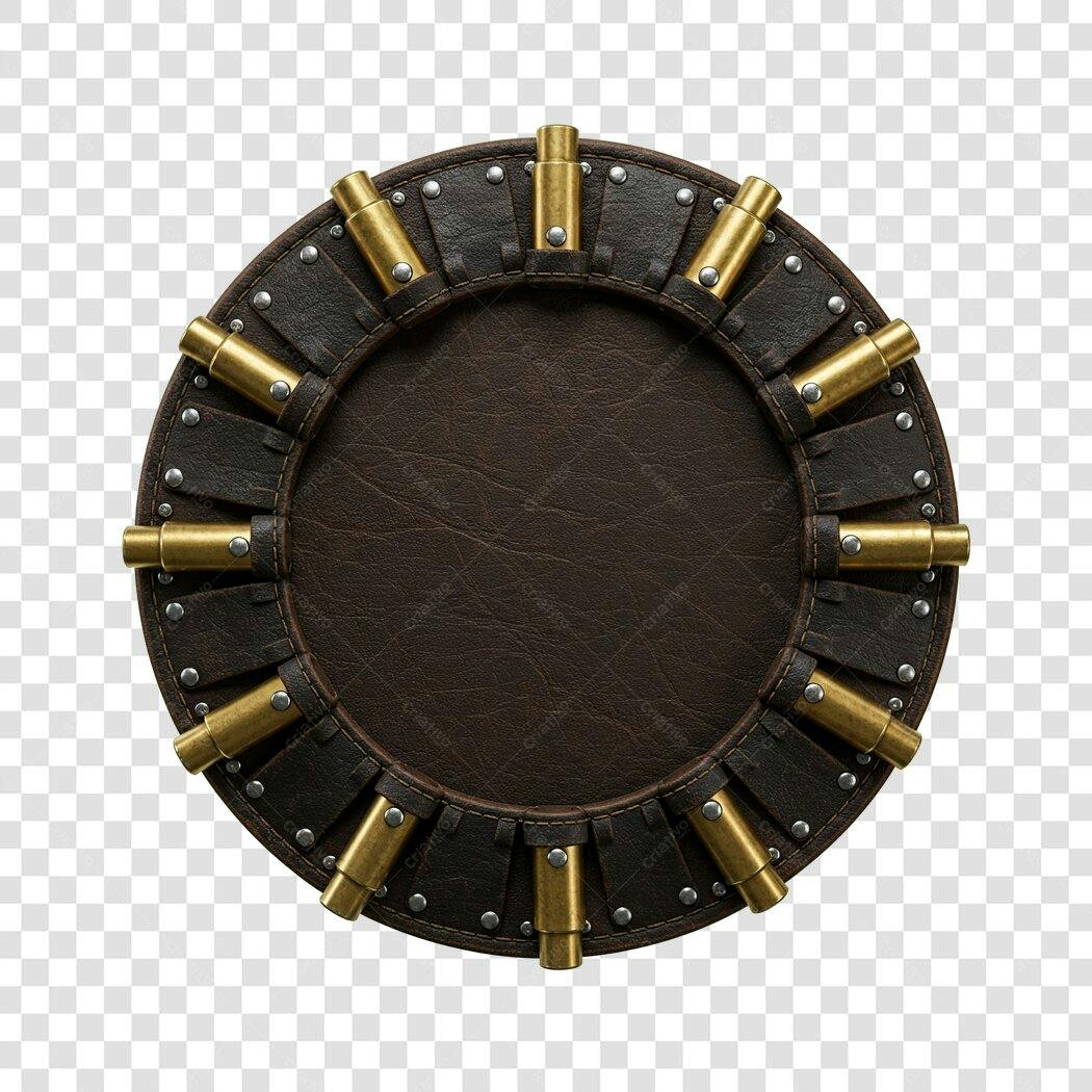 Moldura Circular Steampunk PNG com fundo transparente