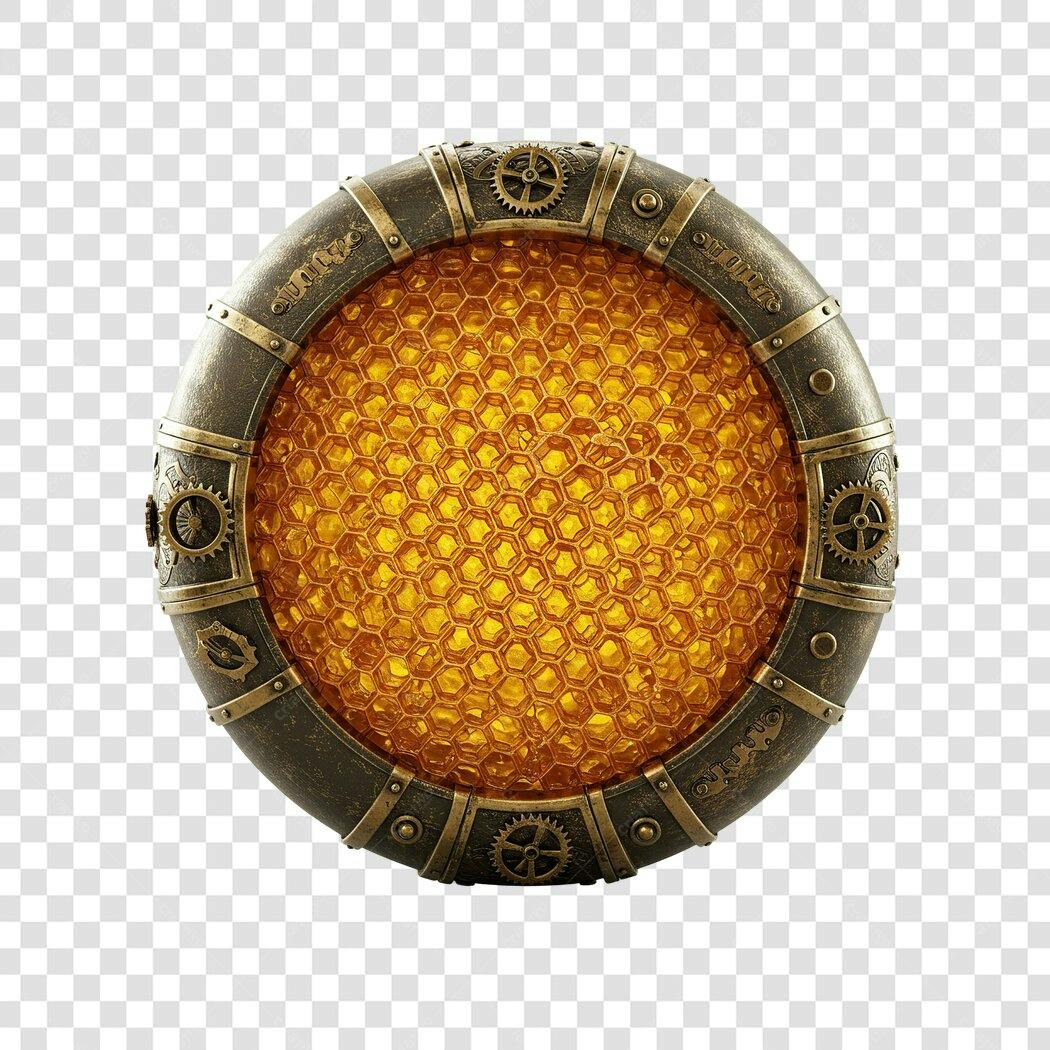 Logo PNG com fundo transparente estilo steampunk