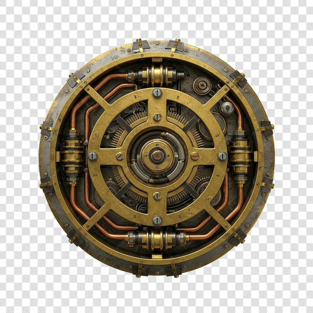 Logo PNG com fundo transparente Estilo Steampunk