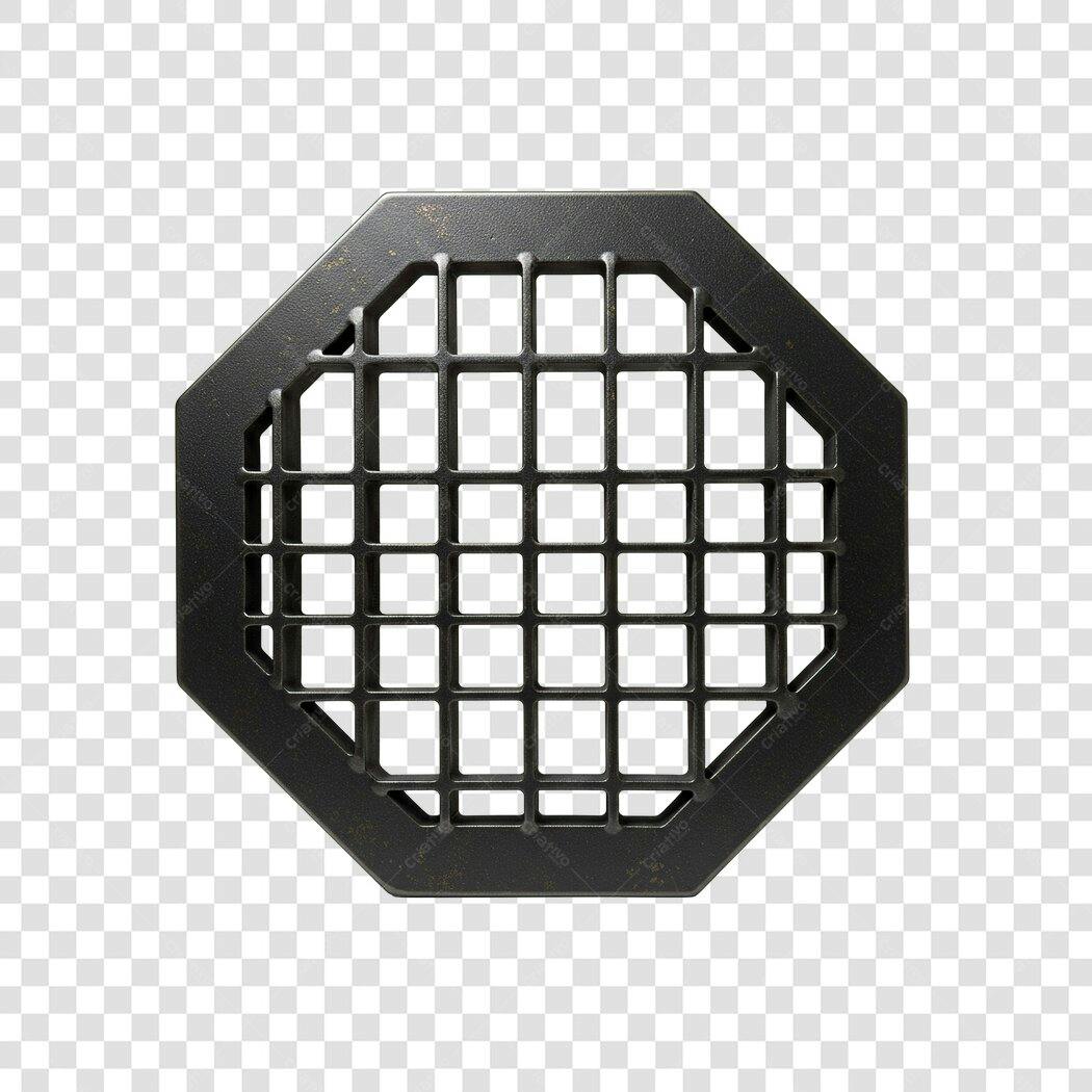 Elemento decorativo octogonal PNG com fundo transparente
